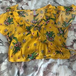 Yellow crop top